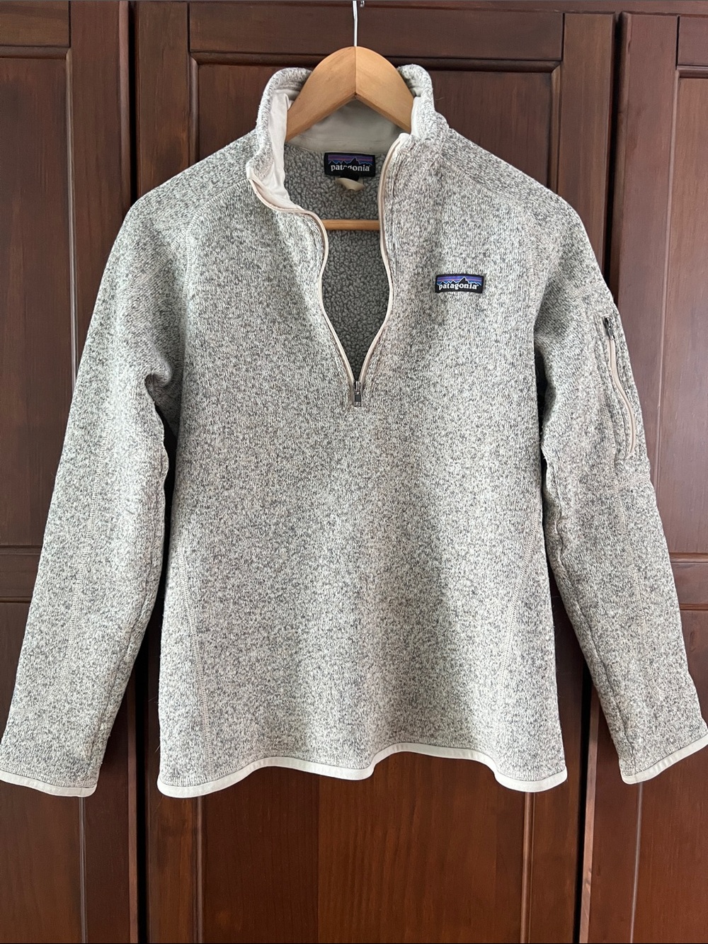 Patagonia Gorpcore Outdoor Better Sweater 1/4 Zip Pullover Fleece M Oatmeal
